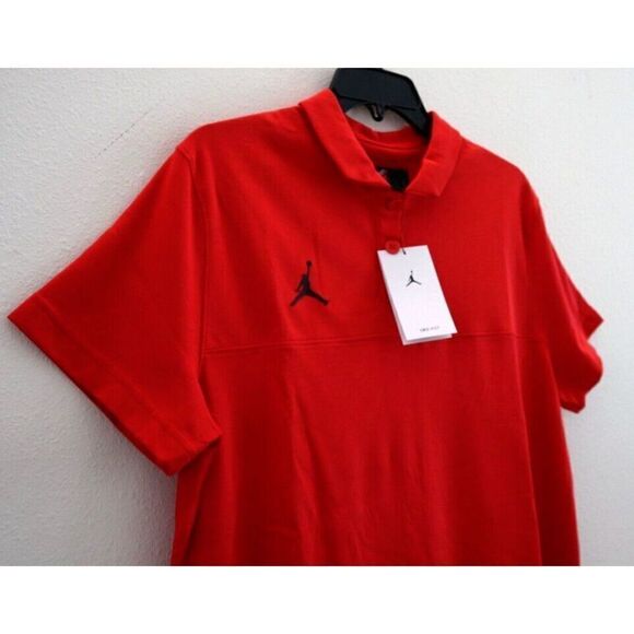 Jordan DQ7910-657 Women's Sz Medium Red Short Sleeve Polo Shirt - Picture 5 of 10